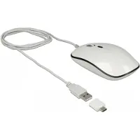 DeLOCK USB C + A optische muis - Bedraad