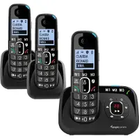Amplicomms BigTel 1583 DECT telefoon met grote toetsen, zwart (ATL1423365)