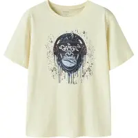 Name it KIDS T-shirt lichtgeel Jongens Katoen Ronde hals Printopdruk - maat 116