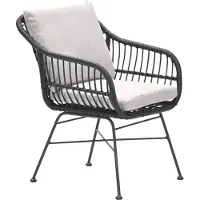 Garden Impressions Margriet dining fauteuil- carbon black -desert sand