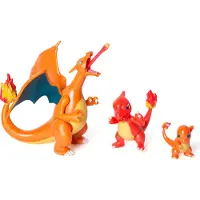 Jazwares Pokémon Evolution Multi Set - Charmander, Charmeleon en Charizard