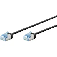 Goobay UFTP CAT6a slimline netwerkkabel | LSZH | zwart | 15 meter