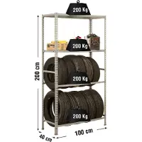 Simonauto Garage Plus 4/400 Metaalplank 2000x1000x400 Mm
