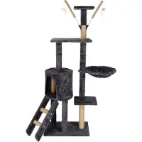 Springos Kraboom met ligplaats, uitkijkplatforms en kattenhol, 145 cm
