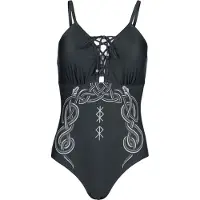 Black premium by emp Zwempak - Celtic Snake Badpak - S tot XXL - voor Vrouwen - zwart | Maat M