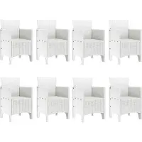 vidaXL Tuinset, 9-delig, lichtgrijs, polypropyleen