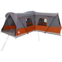 vidaXL Tent voor 16 personen Grijs en Oranje 680 x 510 x 210 cm