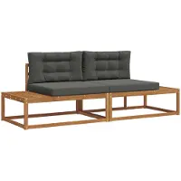 vidaXL Buiten bank set Massief Acacia Hout en Polyester
