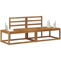 vidaXL Buiten eindsofa 2 Stuk Naturel 182,5 x 63 x 73 cm