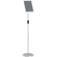 vidaXL Beursdisplays Zilver 25 x 25 x 125 cm Aluminium