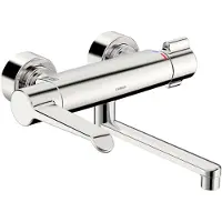 Hansa Clinica - Thermostatische wastafelkraan met draaibare uitloop, Thermo Cool, chroom 08805202
