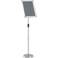 vidaXL Beursdisplays Zilver 30 x 25 x 128 cm Aluminium