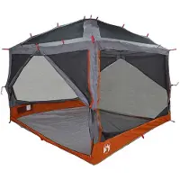 vidaXL Binnen Tent 7-Persoons 7-persoons Grijs en Oranje