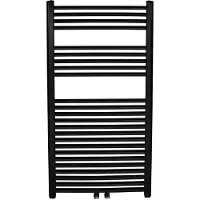 Novaservis - Badkamer radiator recht 160 cm, mat zwart 600/1600/RS,5