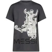 Messi T-shirt grijs Jongens/Meisjes Polyester Ronde hals Printopdruk - maat 164