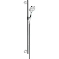 Hansgrohe Raindance Select S doucheset met glijstang 90cm chroom/wit