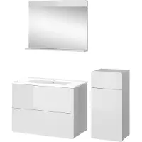 Vicco Badkamermeubelset Izan, Wit, 4-delig