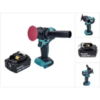 Makita DPV 300 G1 Akku Schleifer Polierer 18 V 50 / 80 mm Brushless + 1x Akku 6,0 Ah - ohne Ladegerä (Excentrische polijstmachine)