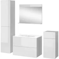 Vicco Izan Badkamermeubelset – 5 delen Wit
