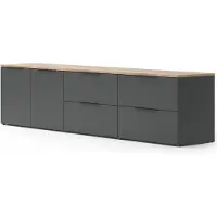 Vicco Wido Wandmeubel – 3 delen Antraciet