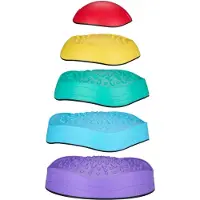 Eddy Toys Let’s Play Opstapstenen 5 Delig - Stepping Stones voor Kinderen - Balansstenen met Anti-Slip Onderzijde - Motoriek Speelgoed voor Binnen en Buiten - Grove Motoriek Training - 5 kleuren