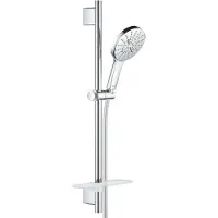 GROHE Rainshower SmartActive - Doucheset - handdouche130 9,5 l/min, 3-jets, douchestang 60 cm en doucheslang, chroom 26575000