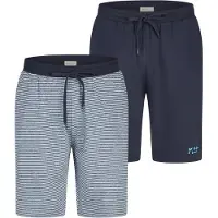 Phil&Co. Pyjamabroek ' Classics ' donkerblauw / offwhite