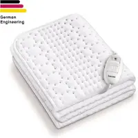 Beurer Elektrische onderdeken 1 persoons Compact - Elektrische deken 130x75cm - Snelle opwarming - BSS (Safety System) - Fleece/Katoen - Wit