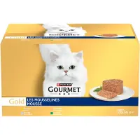 Gourmet Gold Kattenvoer Nat Mousse Multipack Kip & Tonijn & Kalkoen & Konijn 48 x 85 gr