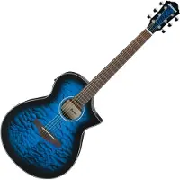 Ibanez AEWC16QA-TLH Transparent Blue Sunburst Jumbo elektro-akoestische gitaar