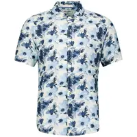 No-excess Overhemd navy / lichtblauw / offwhite