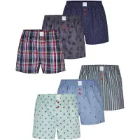 Phil&Co. Wijde boxershorts heren 6-pack color d715