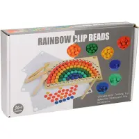 Lobbes Regenboog Cup Ballenspel houten kleurenspel voor kinderen educatief.