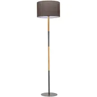 Paulmann Stehleuchte Grand Purity Grau/Holz 160cm max. 20W E27 ohne Leuchtmittel mit Schalter