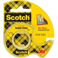 3M Plakband 665 12mmx6.3m dubbelzijdig + afroller - 12 stuks - 12 stuks