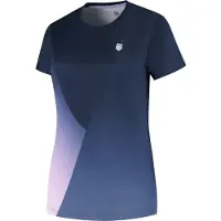 K-swiss Tennisshirt Women Hypercourt Print Tee Navy-L