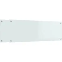 vidaXL Keukenachterwand 2 st Wit 120 x 40 cm gehard glas