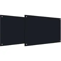 vidaXL Keukenachterwand 2 pcs Zwart 90 x 50 cm gehard glas