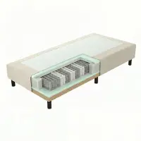 Mörgenn Pocket Boxspring - Losse onderbox met pocketvering - Hotelkwaliteit - Beige - 60x210 - 20cm hoog
