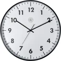 Nextime nXt New – Wandklok – 40 cm – Plastic – Zwart – Stil