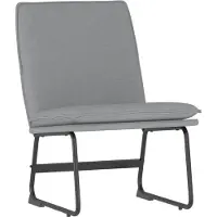 vidaXL Loungestoel 52x75x76 cm stof lichtgrijs