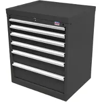 HBM 6 laden Profi Gereedschapskast 72 x 58 x 80 cm Zwart