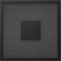 Econox Geperforeerd plafondrooster voor toe- en afvoer 595x595 mm – 125 mm – RAL 9005