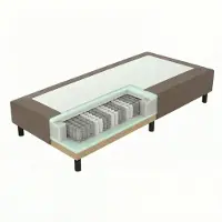 Mörgenn Pocket Boxspring - Losse onderbox met pocketvering - Hotelkwaliteit - Bruin - 120x220 - 20cm hoog