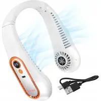 Ilso draadloze nek ventilator - draagbare nekventilator met koeling - gezichtsventilator - nek - hals - hand - 5 standen - led display