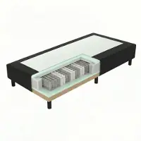 Mörgenn Pocket Boxspring - Losse onderbox met pocketvering - Hotelkwaliteit - Zwart - 80x200 - 30cm hoog