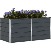 vidaXL Plantenbak Antraciet 160 x 80 x 75 cm Staal