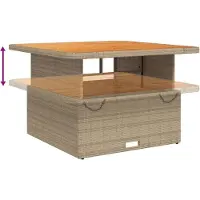 vidaXL 5-delige Tuinset met kussens poly rattan beige