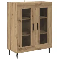 vidaXL Highboard 2 st Artisan Eiken 69,5 x 34 x 180 cm Bewerkt hout
