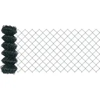 vidaXL gaashek met grondpennen 10 x 0,8 m PVC-Coated Staal Groen Mesh